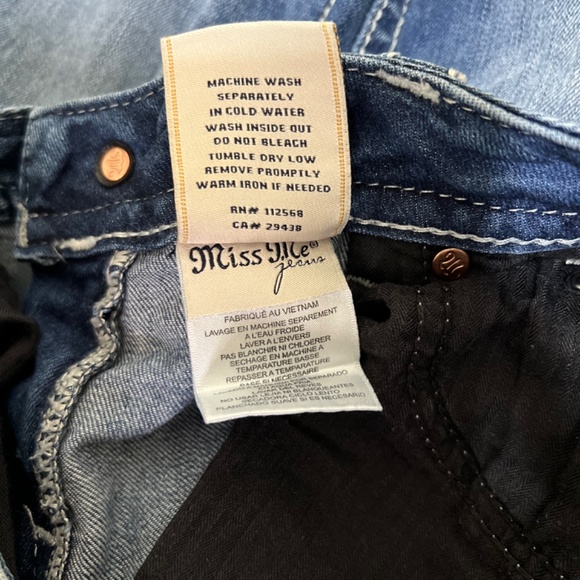 Miss Me Blue Denim Ankle Skinny Jeans Size 29 Style JP8715AK - Picture 10 of 12